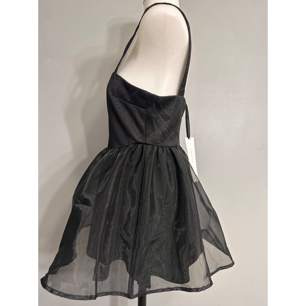 English Factory Black Sparkle Babydoll Empire Tulle & Organza NWT S - Picture 2 of 9